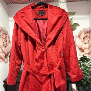 Plus Size Red Winter Pea Coat - NWT- 1X